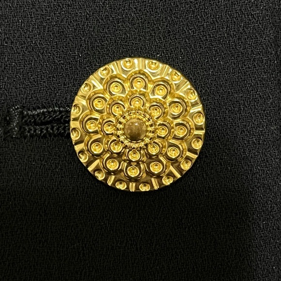 Saville Suit Women’s Black With Designer 4 Gold Button Detail Closure Size 12P - Picture 3 of 6